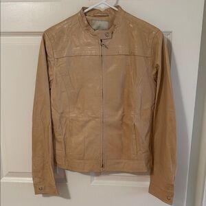 Faconnable Beige Leather Jacket